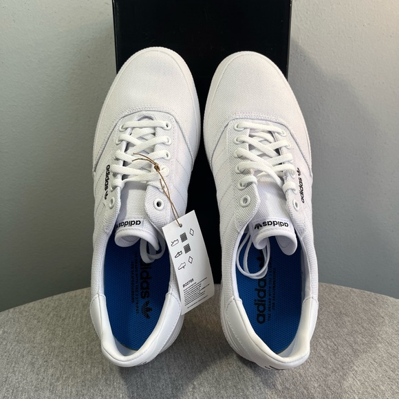 Adidas 3MC Vulc Sneaker Shoes White Canvas Men's Shoe Size 11.5 B22705 - Picture 9 of 11